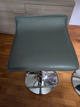 Taburete de Cocina Gris y Plateado