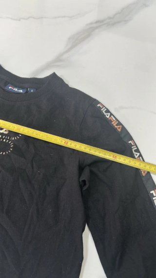 Camiseta Fila Negra Logo Rose Gold Talla S