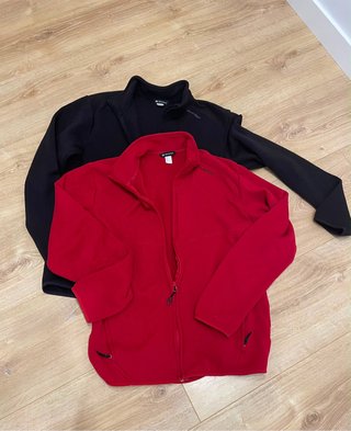 Chaquetas forro polar XL (rojo y negro)