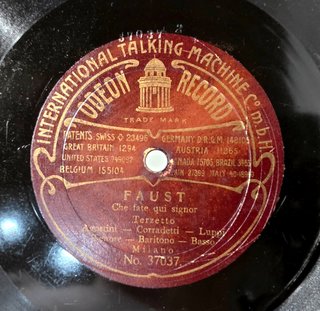 78 giri Odeon - Faust - 1905