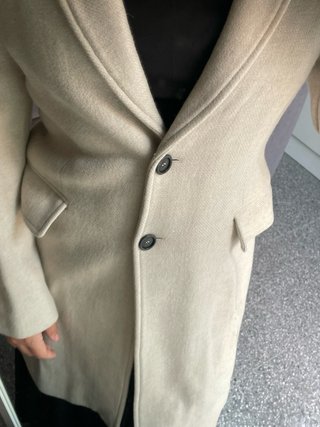 Abrigo Zara Manteco Beige