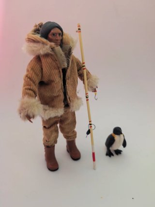 Figura Madelman Esquimal con Pingüino