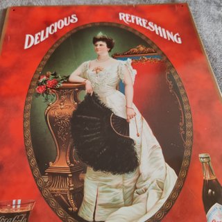 Placa Decorativa Metal Coca-Cola 35x25cm