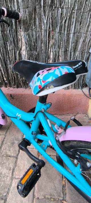 Bicicleta infantil E-PRO 16 azul y rosa