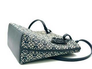 Bolso Loewe Anagram Jacquard Beige/Negro