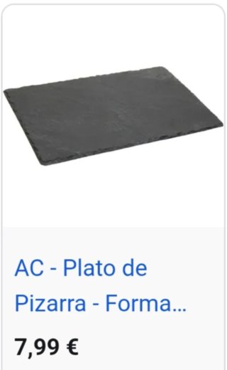 Plato de Pizarra Rectangular