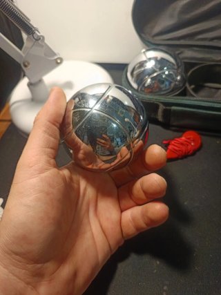 Juego Petanca 3 Bolas Acero Eduard 700g
