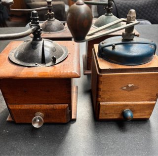 Lote 4 molinillos café antiguos holandeses