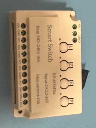 Receptor 4 canales mando garaje.