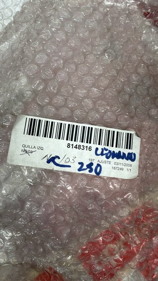 Quilla izquierda para Aprilia, Leonardo 250. REF. AP8148316