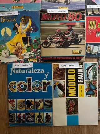 Lote de álbumes de cromos antiguos