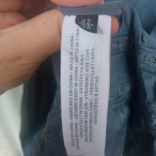 Vestido azul manga corta
