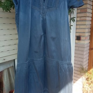 Vestido azul manga corta