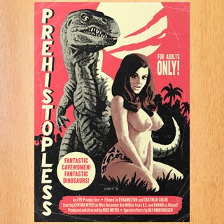 Poster Prehistopless Cine Fantástico Ilustración