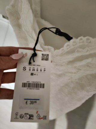 Vestido Zara encaje blanco