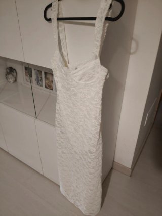Vestido Zara encaje blanco
