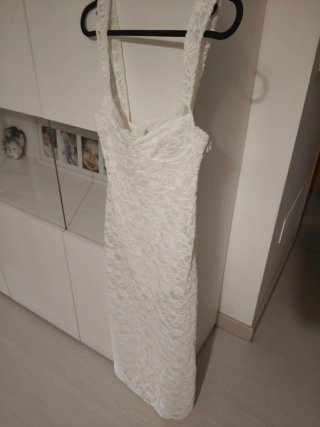 Vestido Zara encaje blanco