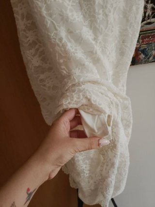 Vestido Zara encaje blanco
