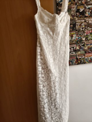 Vestido Zara encaje blanco