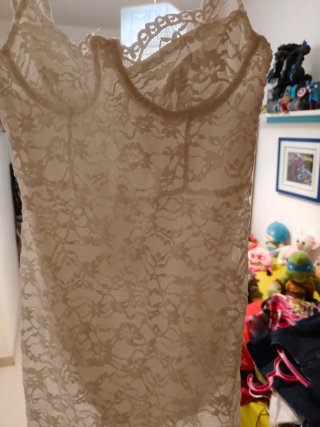 Vestido Zara encaje blanco