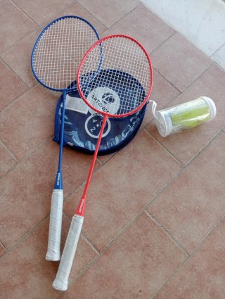 Set 2 racchette Badminton Artengo + custodia + 3 v