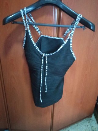 Camiseta tirantes negra L
