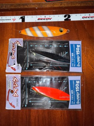 Pack 3 señuelos pesca slow jigging 150g