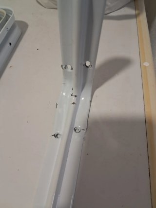 Lote 8 escuadras soportes metálicos blancos