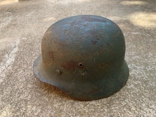 Casco alemán M35 camuflaje original