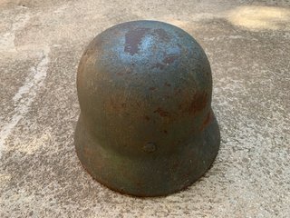 Casco alemán M35 camuflaje original