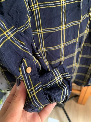 Camisa cuadros Lefties azul y amarillo Talla S