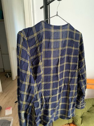 Camisa cuadros Lefties azul y amarillo Talla S
