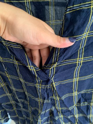 Camisa cuadros Lefties azul y amarillo Talla S