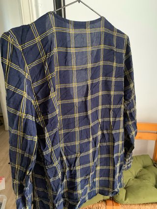 Camisa cuadros Lefties azul y amarillo Talla S