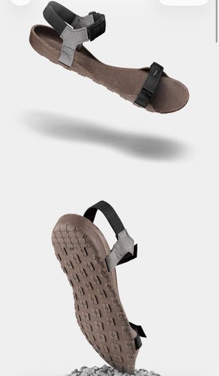 Sandalias Trekking Barefoot Forclaz Marrón/Gris