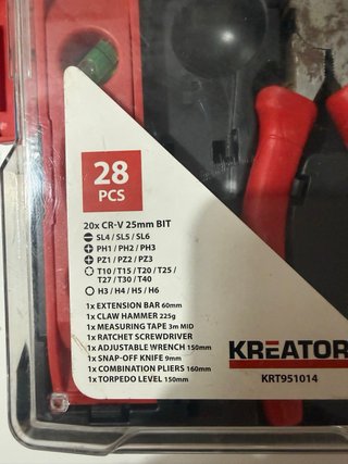 Set herramientas Kreator 28 piezas – KRT951014