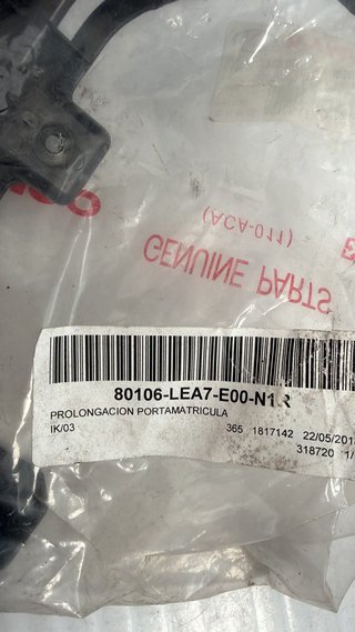Guardabarros trasero para Kymco, Dink Street 300i. Ref. 80106-LEA7-E00-N1R