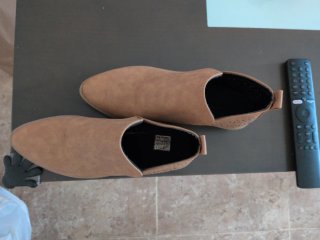 Botines de serraje beige