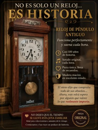 Reloj de péndulo antiguo Cieza