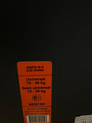 Silla Coche Britax Römer KIDFIX III 15-36Kg