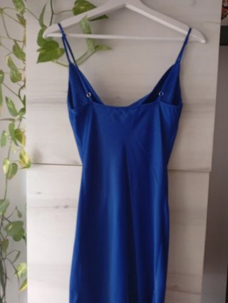 Vestido satinado azul