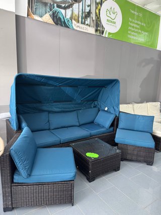 Conjunto de Muebles de Jardín Azul