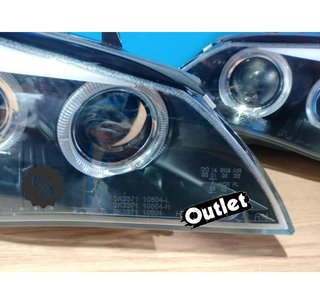 GF FAROS XENON BMW E60 E61 07-10 OJOS ANGEL NEGRO CLARO R026