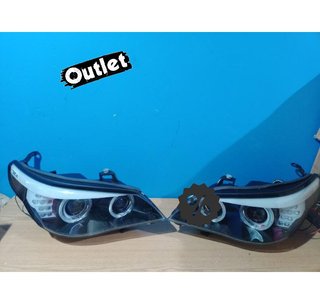 GF FAROS XENON BMW E60 E61 07-10 OJOS ANGEL NEGRO CLARO R026