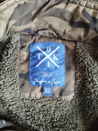 Chaqueta militar capucha XL