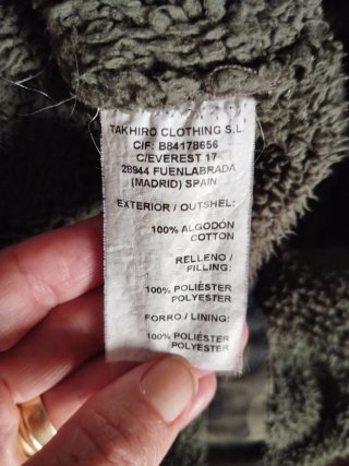 Chaqueta militar capucha XL