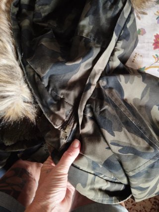Chaqueta militar capucha XL