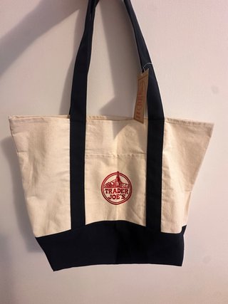 Bolsa Tote Trader Joe's Beige y Negro