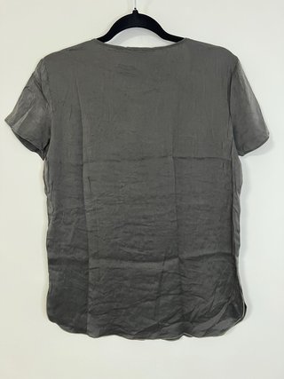 Max Mara T-shirt Seta Grigio Taglia S/M