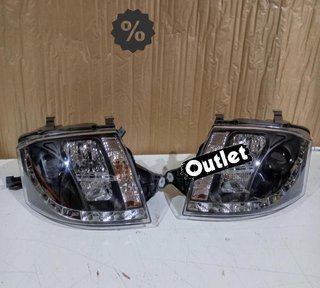 GF FAROS AUDI TT 98-05 LUZ DIURNA REAL LED FONDO NEGRO R1459